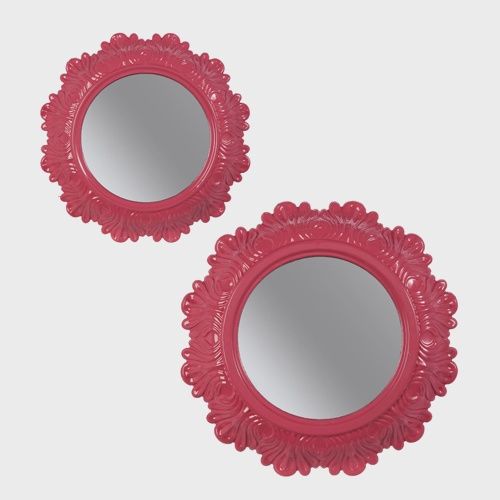 13" Pink Mirrors- 2 Sizes