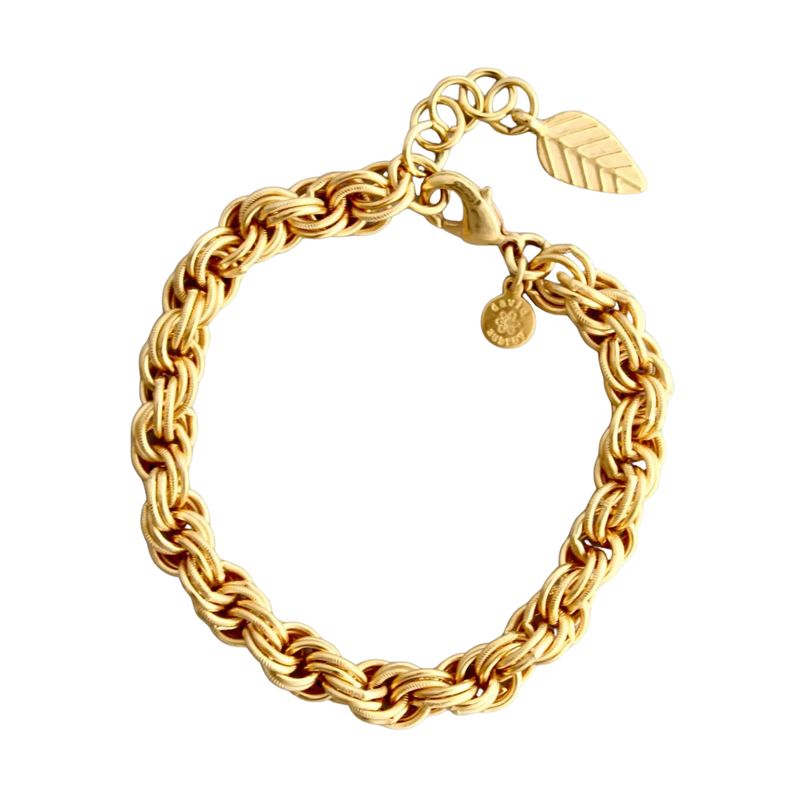 18k Matte Gold Chain Bracelet