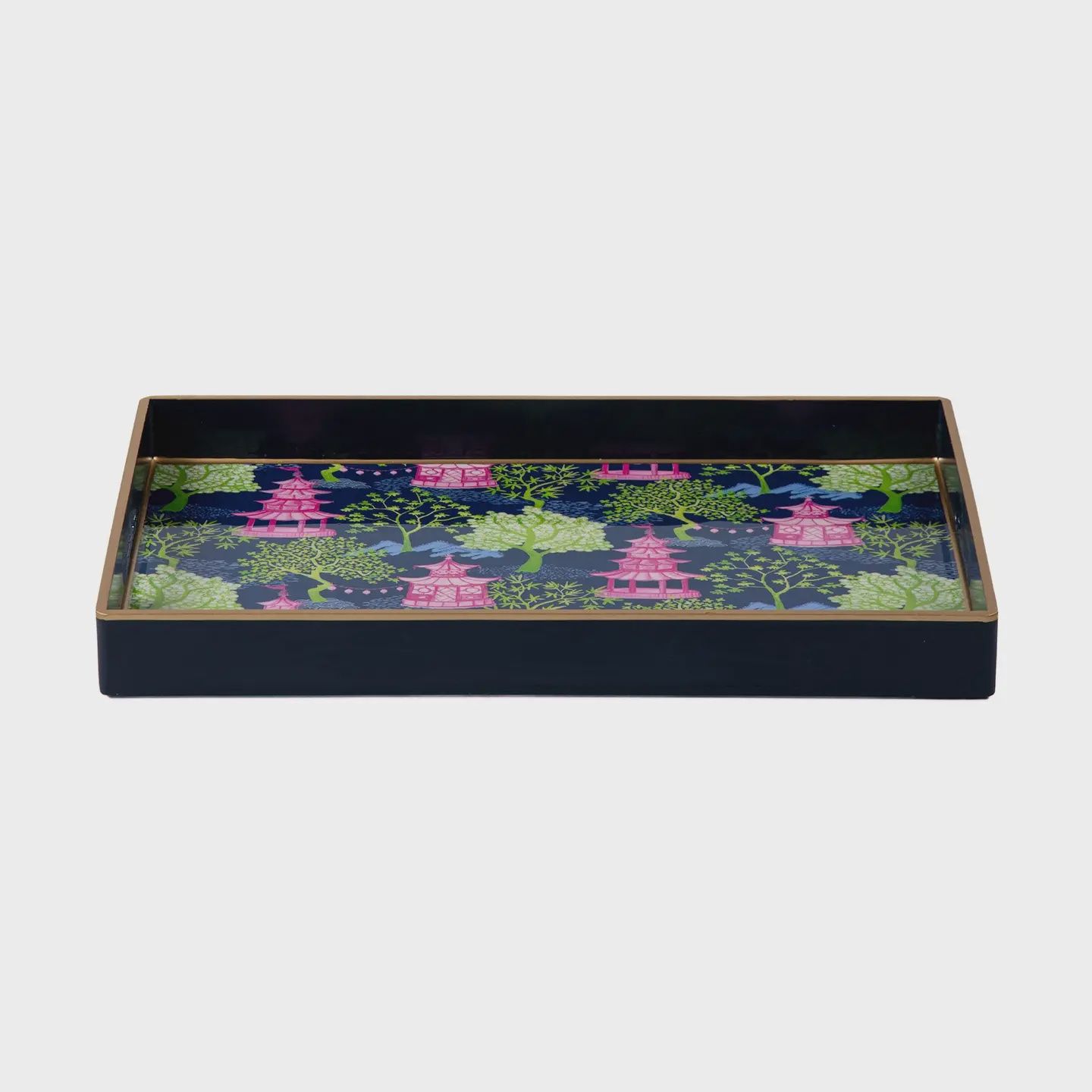 Garden Party Enameled Rectangular Tray 10x15