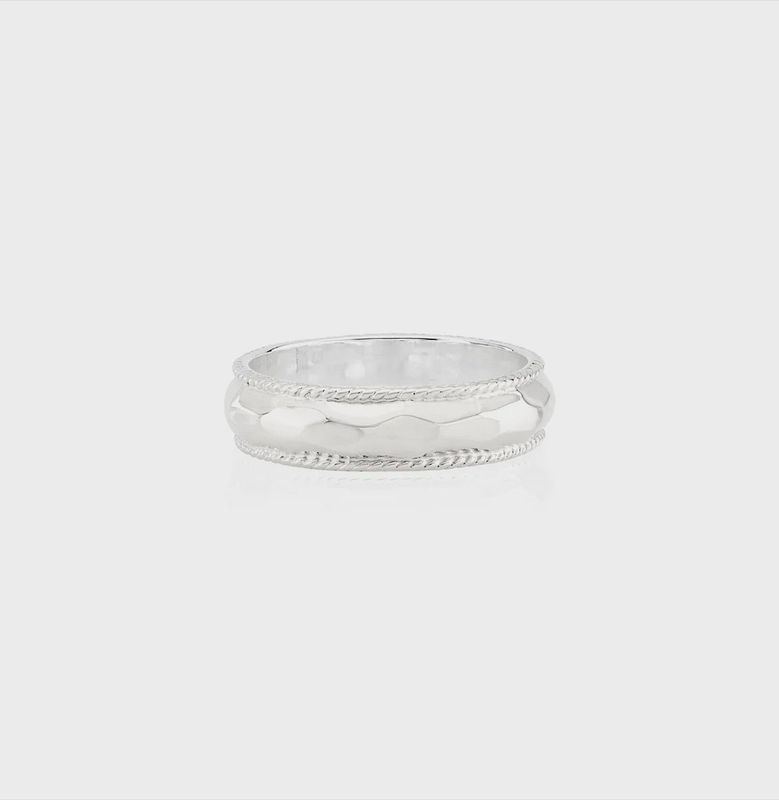 Anna Beck Hammered Silver Stackable Ring