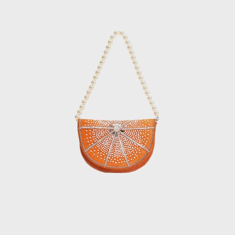 Citrus Couture Embellished Shoulder Bag