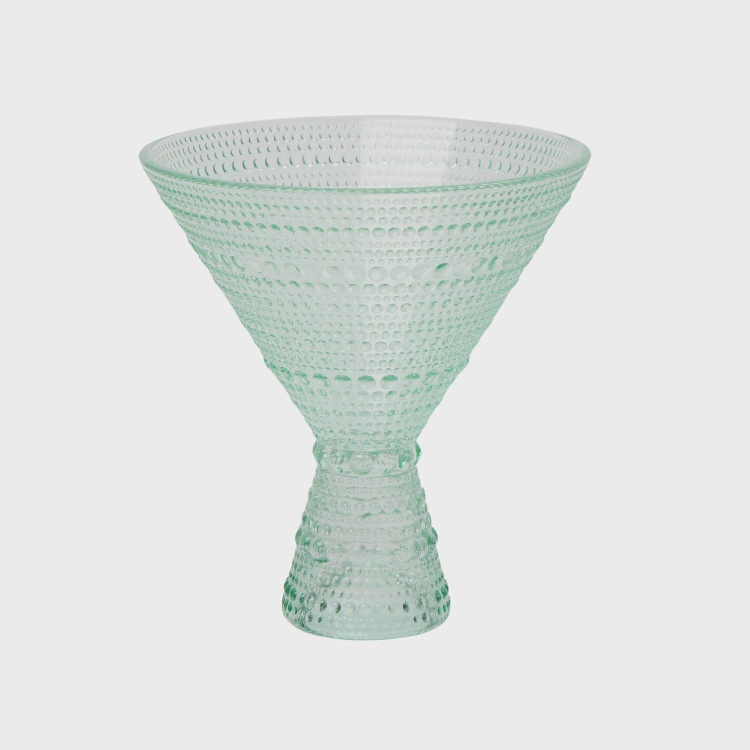 Dotted Martini Glass | Sea Green