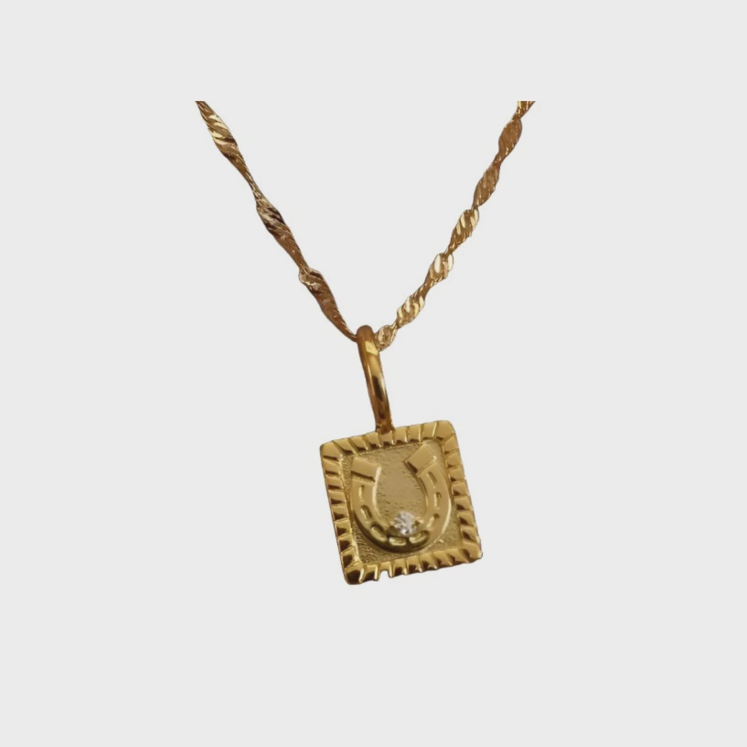 Mini Horse Shoe Lucky Pendant Necklace