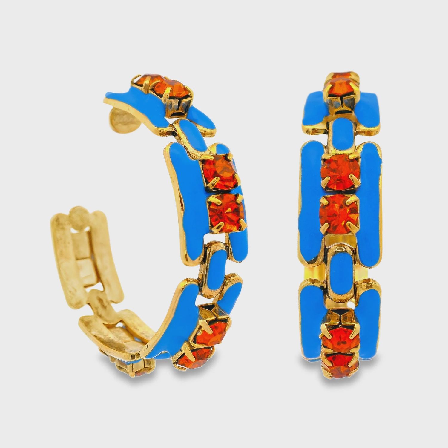 Hillary Hoops | Coral &amp; Turquoise