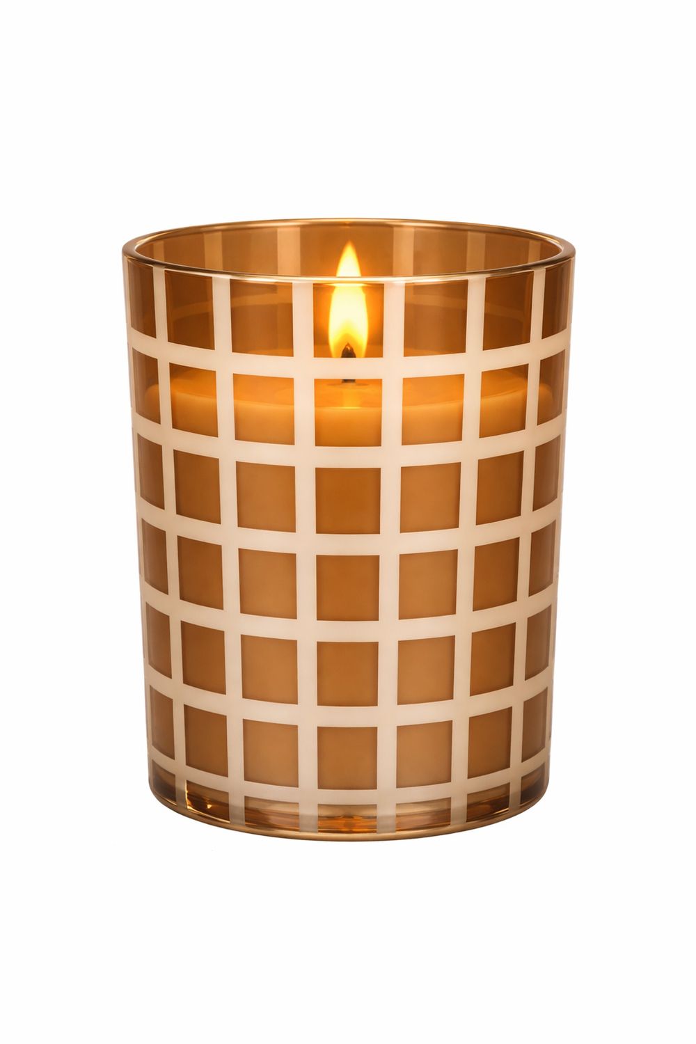 Radiance Amber Lattice Candle 4x5"