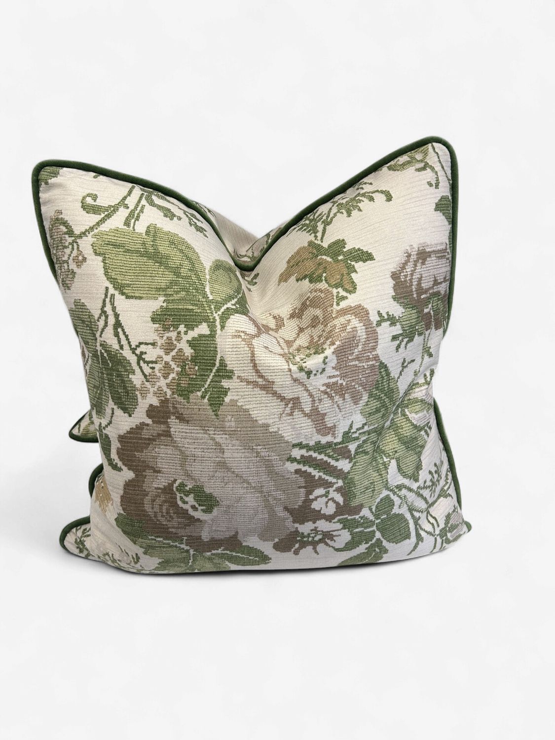 21 x 21 Green Floral Pattern Pillow