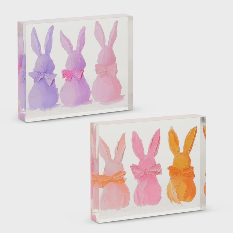 8" Frosted Bunny Acrylic Block- 2 Options