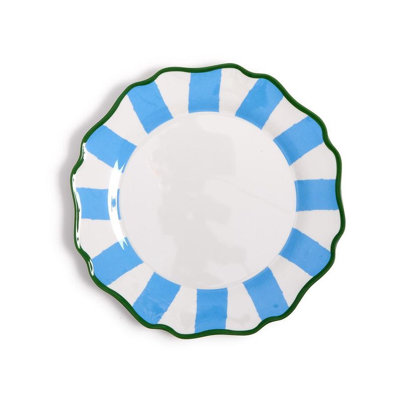 Blue Striped Dinner Plate