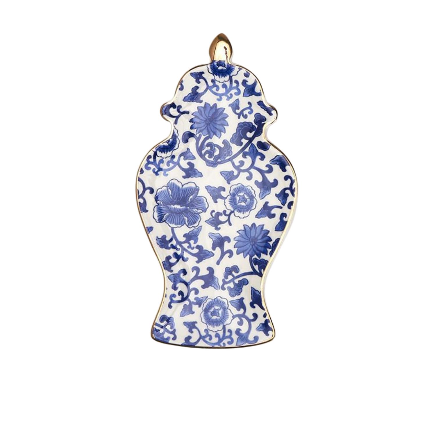 Ginger Jar Trinket Tray- 3 Styles, Design: Floral Scroll