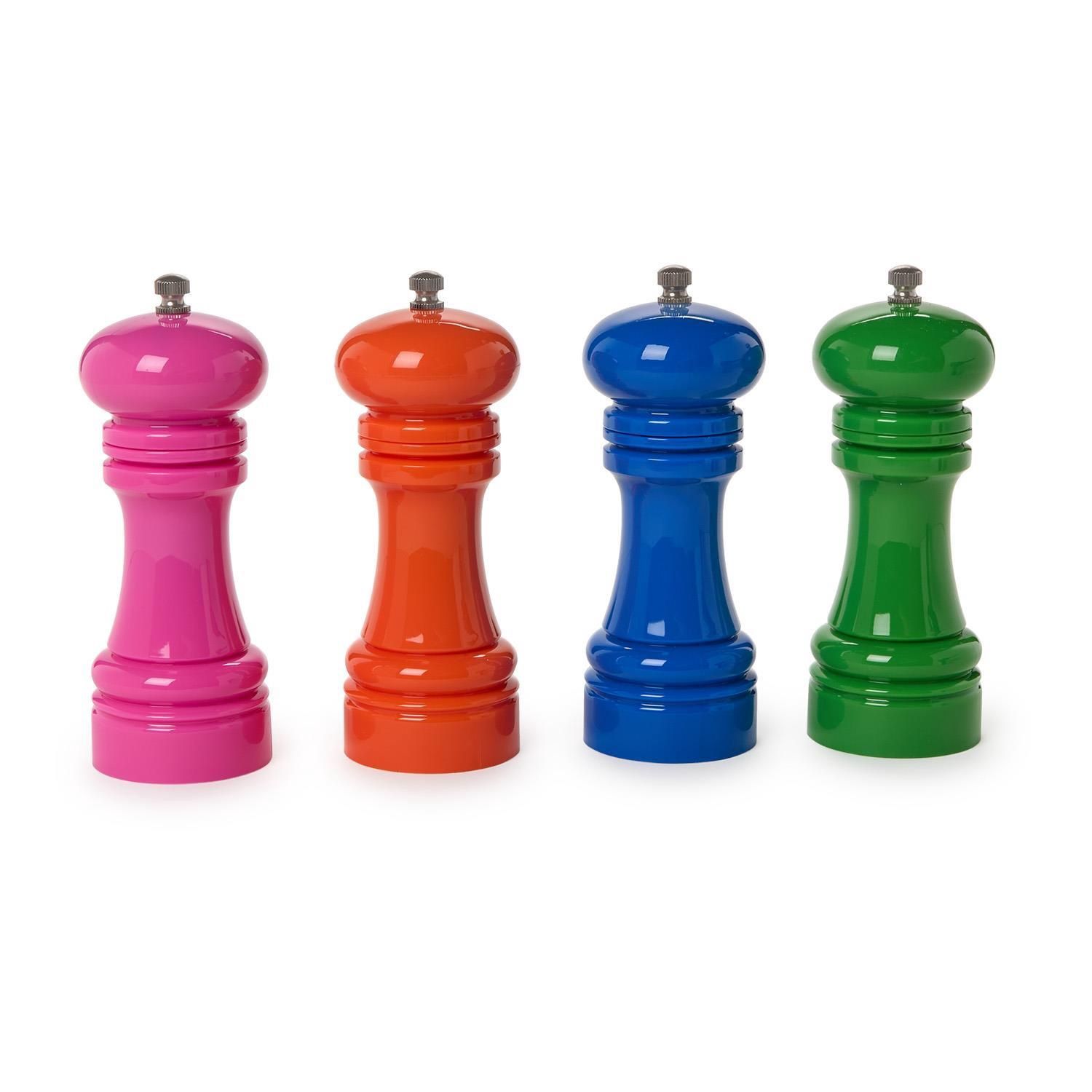 Color Pop Salt and Pepper Acrylic Grinder Mill- 4 Colors