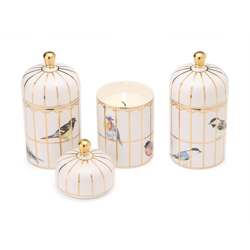 Gilded Cage Lidded Fill Candle W/Lemon Verbena
