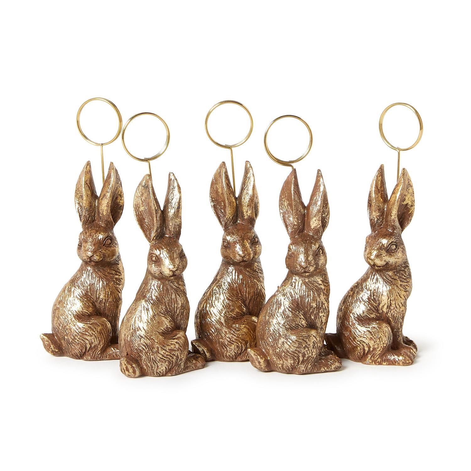 Gold Bunny Place card Holders