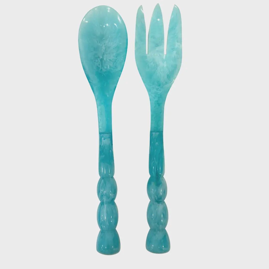 Bermuda Salad Servers- Blue