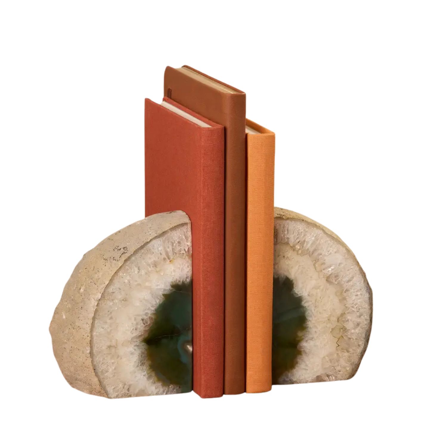 Green Agate Bookends