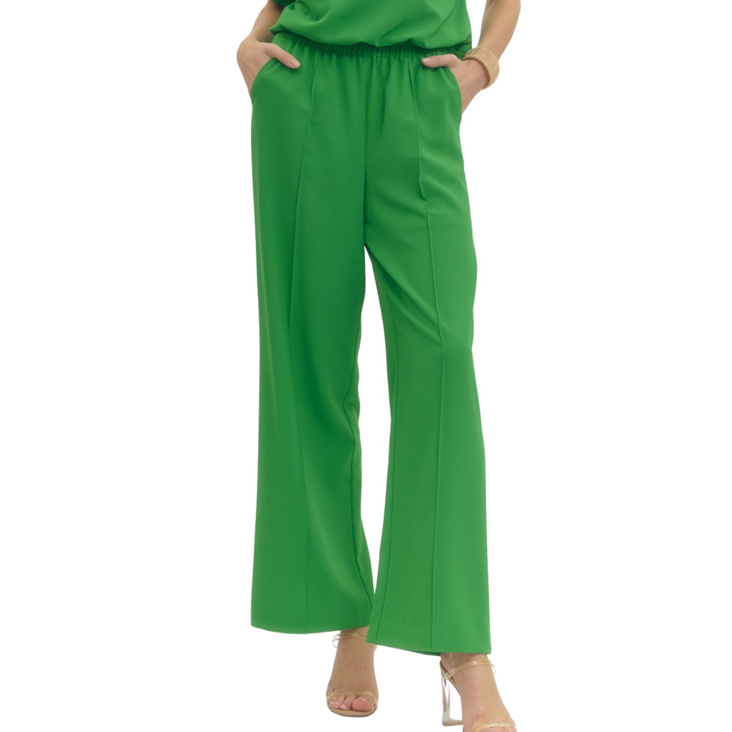 Emerald Pull-On Straight Leg Pants