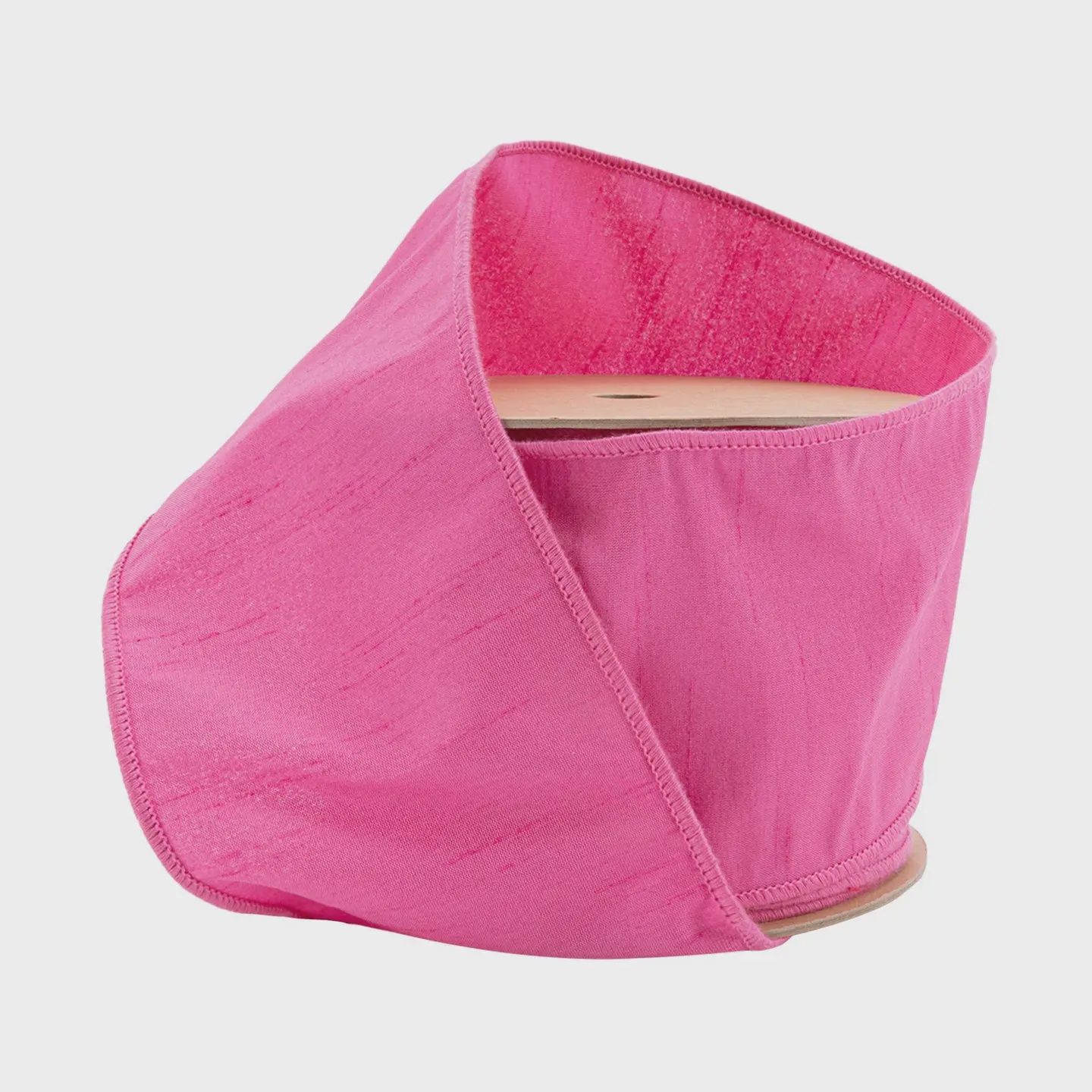 4" Hot Pink Wired Dupioni Ribbon – 10 Yard Roll