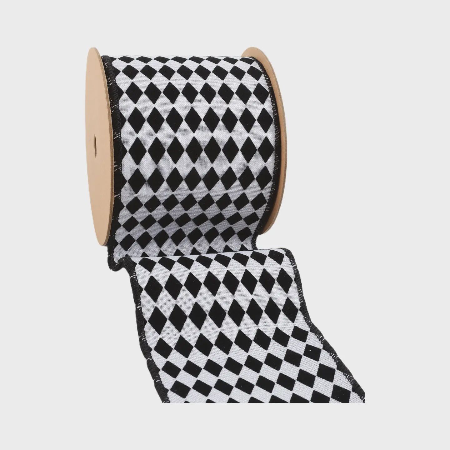 4" Glittered Diamond Wired Ribbon – 10 Yard Roll