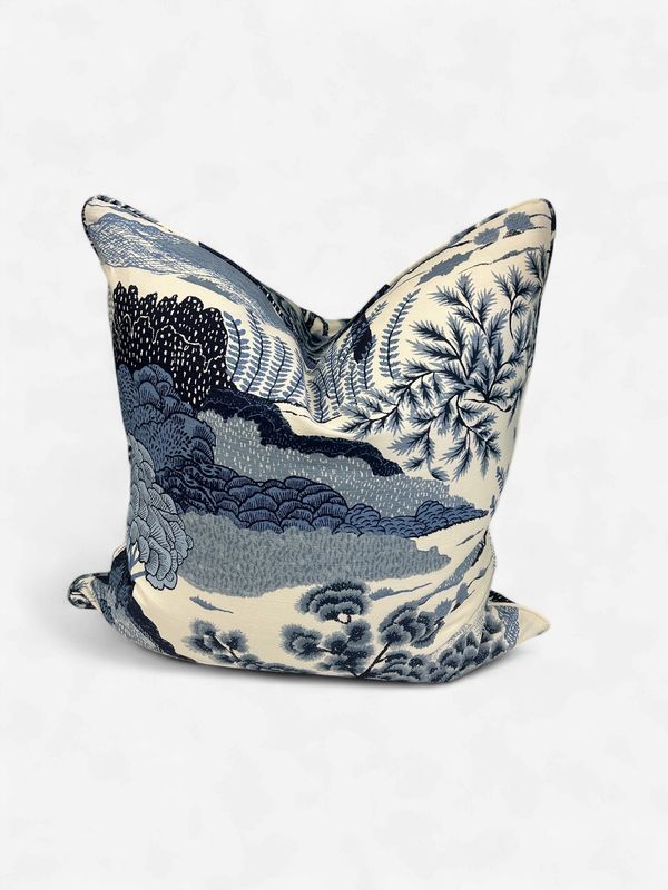 24 x 24 Blue Chinoiserie Pillow