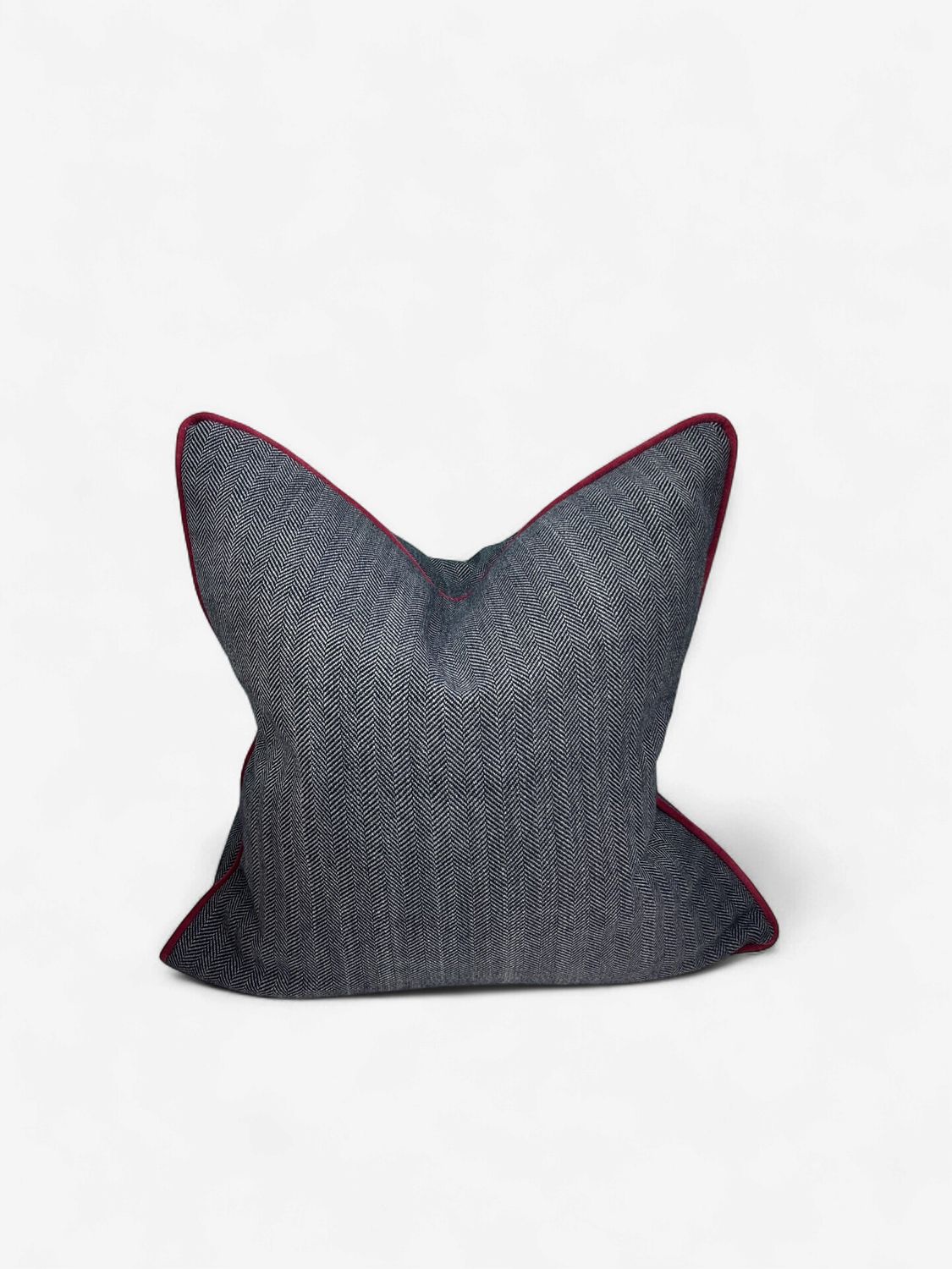 20 x 20 Navy with Pink Pipe Pillow