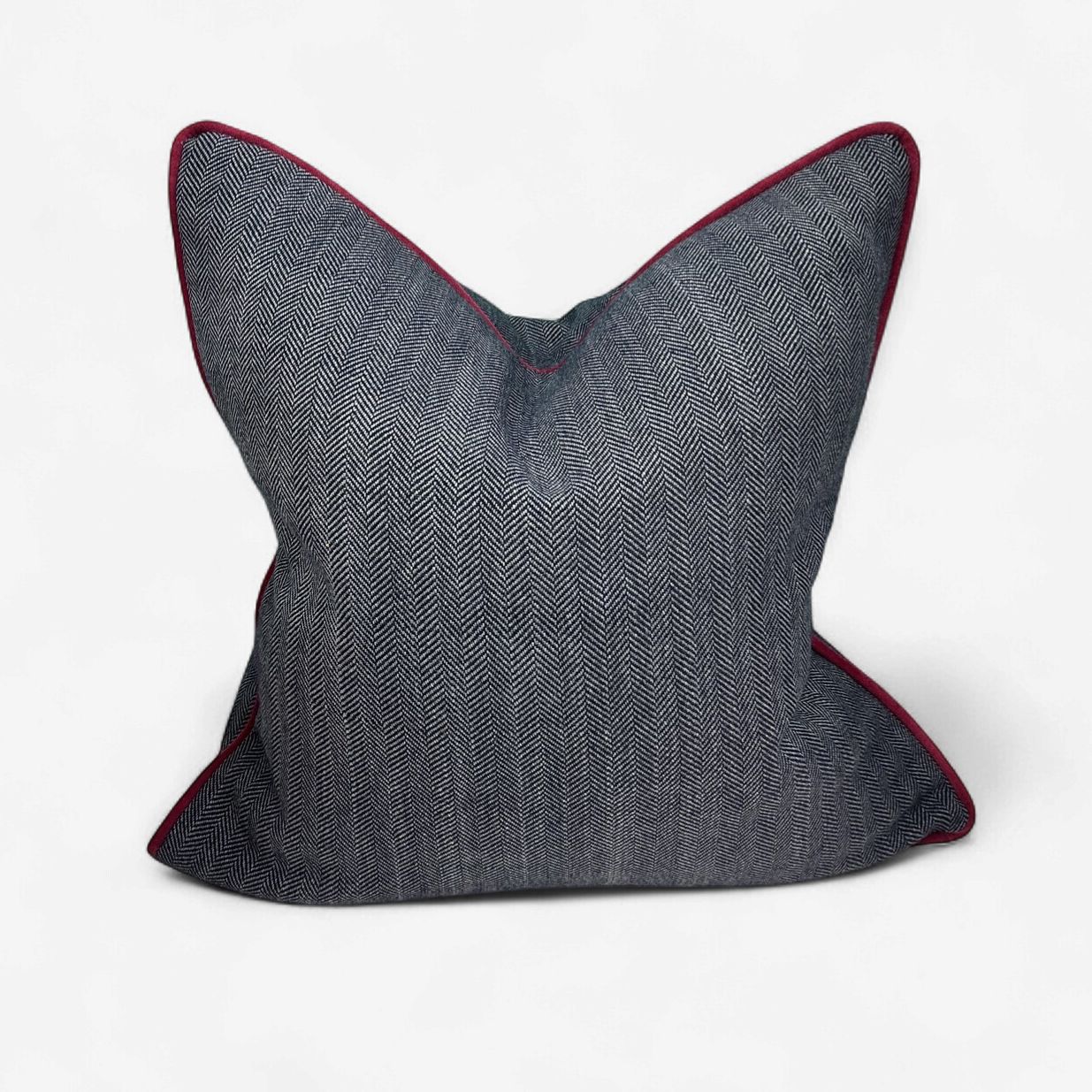 20 x 20 Navy with Pink Pipe Pillow