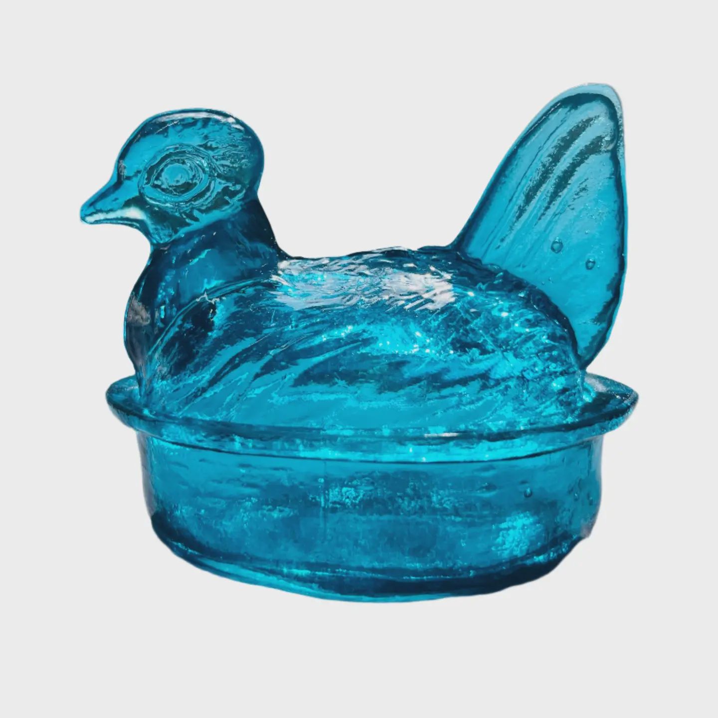 Nesting Hen Bowl - Turquoise