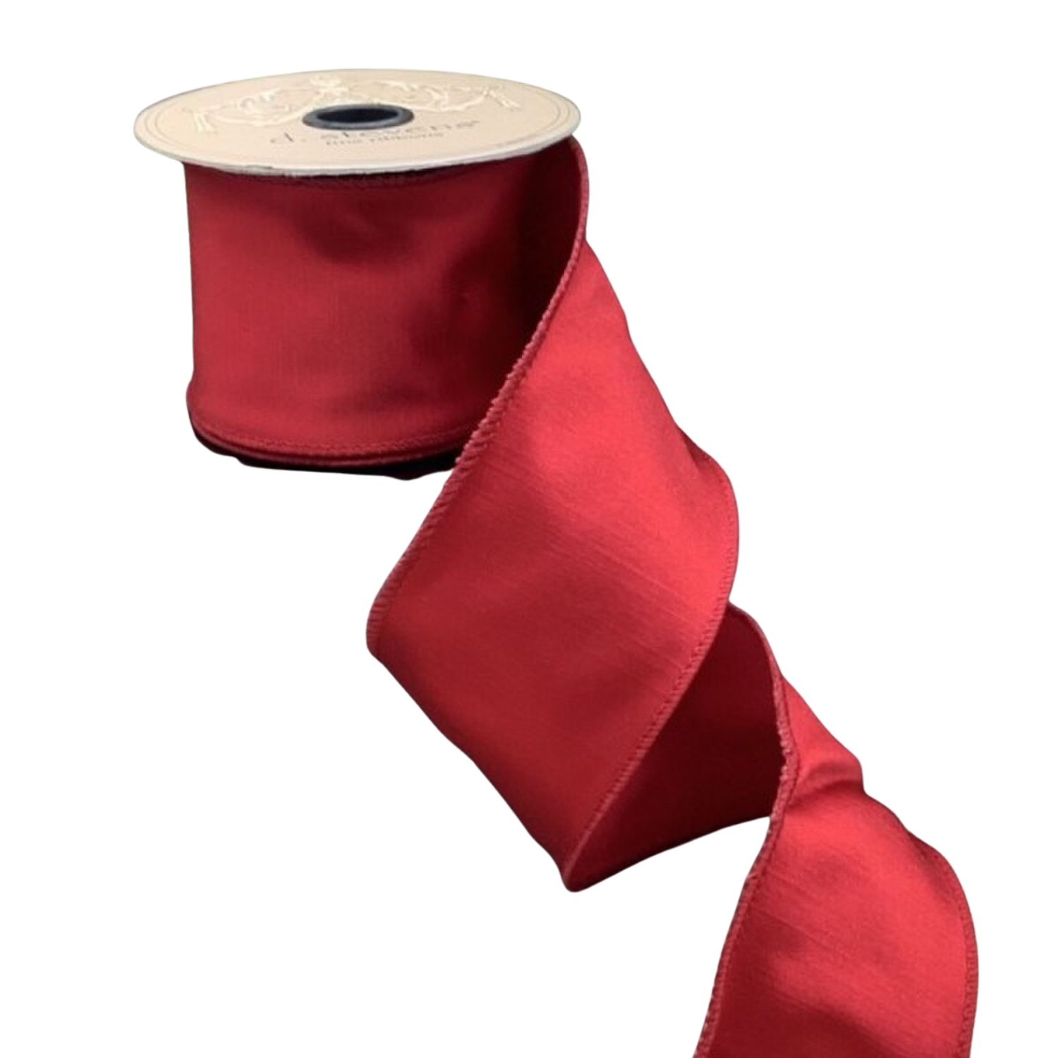 1.5" x 10yds Faux Dupion Ribbon | True Red