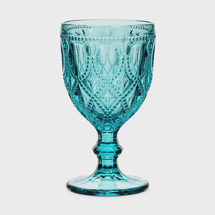 Jewel &amp; Bead Turquoise Goblet - 12 oz