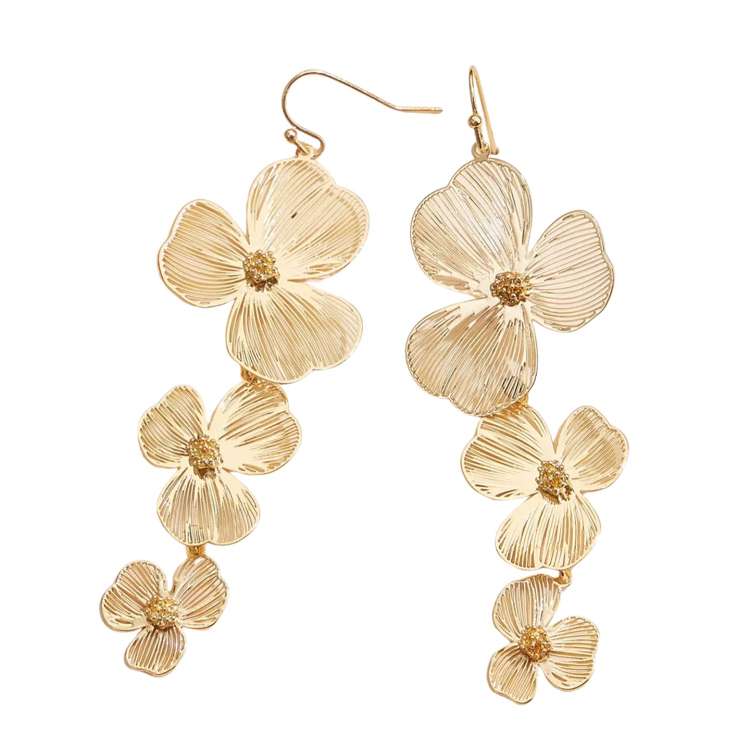 Floral Filigree Drop Earrings