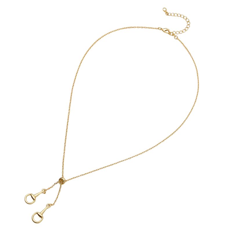 Gold Dipped Bit Charm Necklace - 18K Gold
