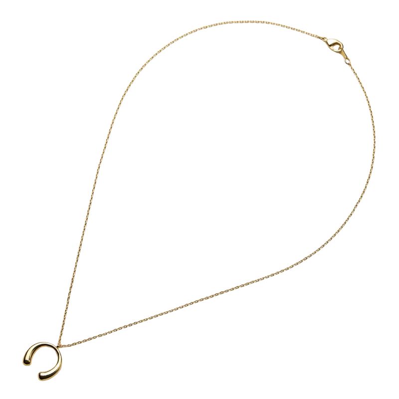 Gold Dipped Horseshoe Pendant Necklace
