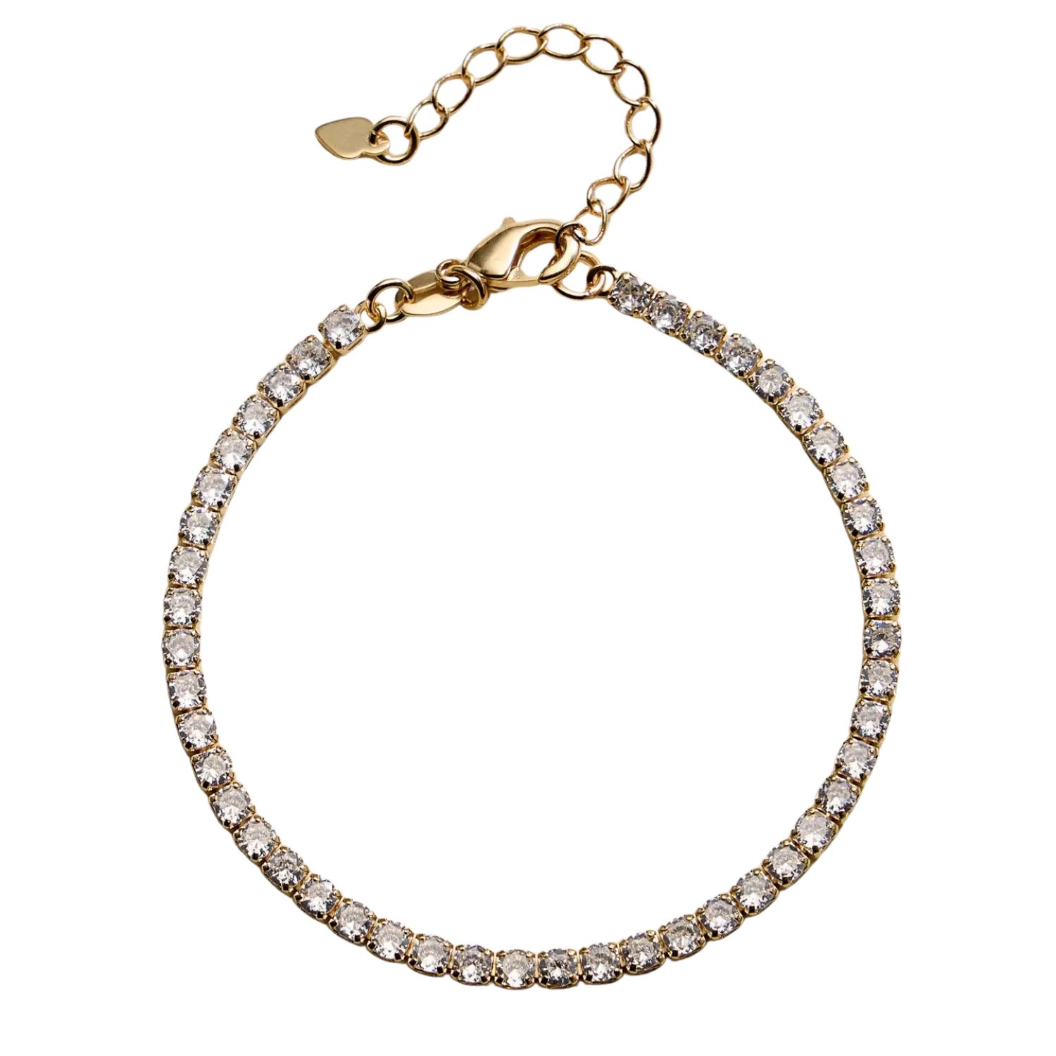 Gold Filled Round Cz Tennis Bracelet