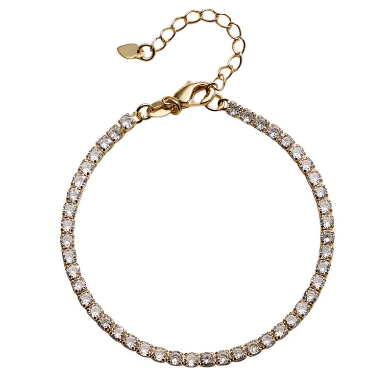 Gold Filled Round Cz Tennis Bracelet
