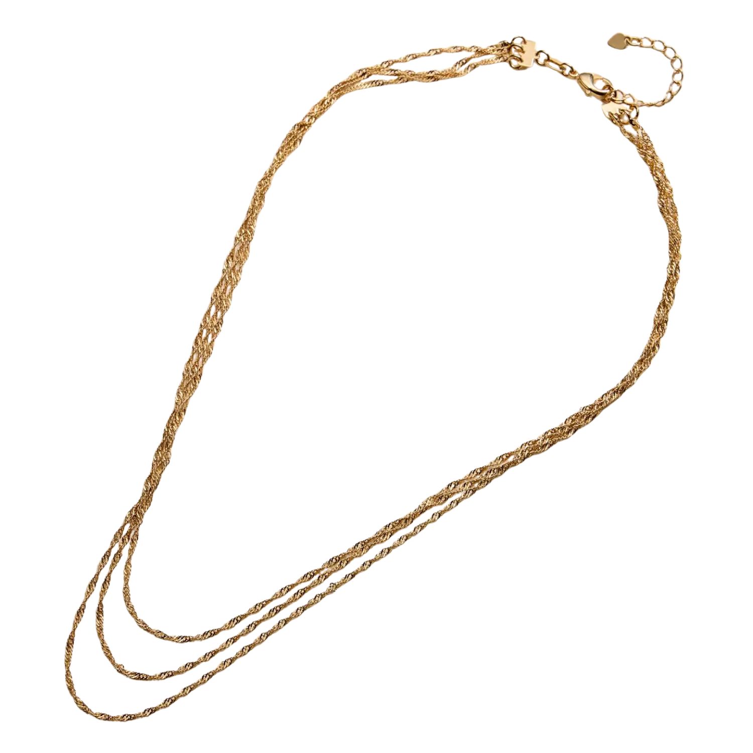 Gold Filled Layered Rope Chain Necklace