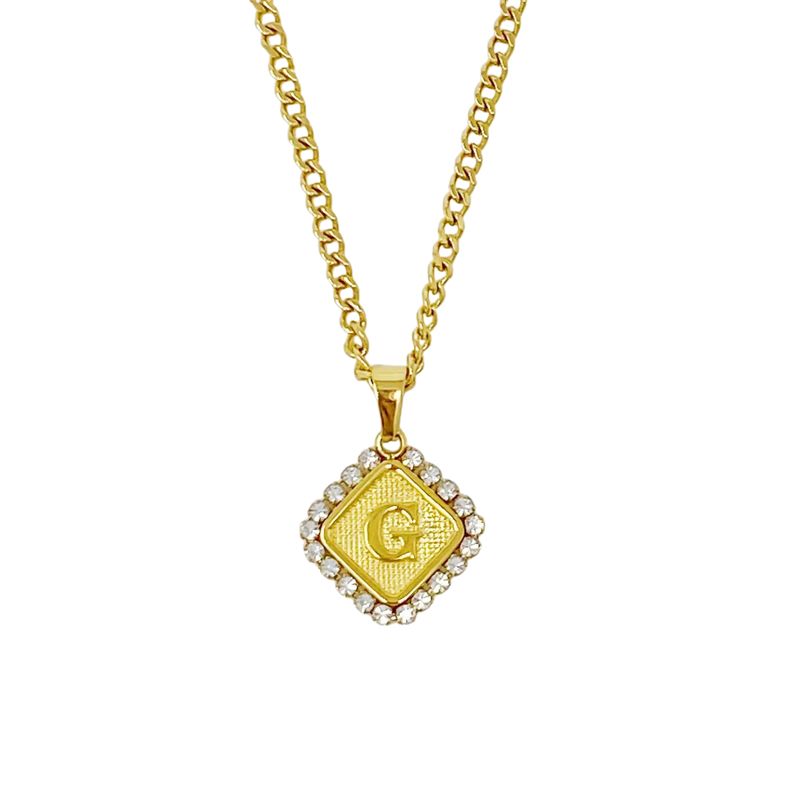 Aztec Delight Initial Necklace - G