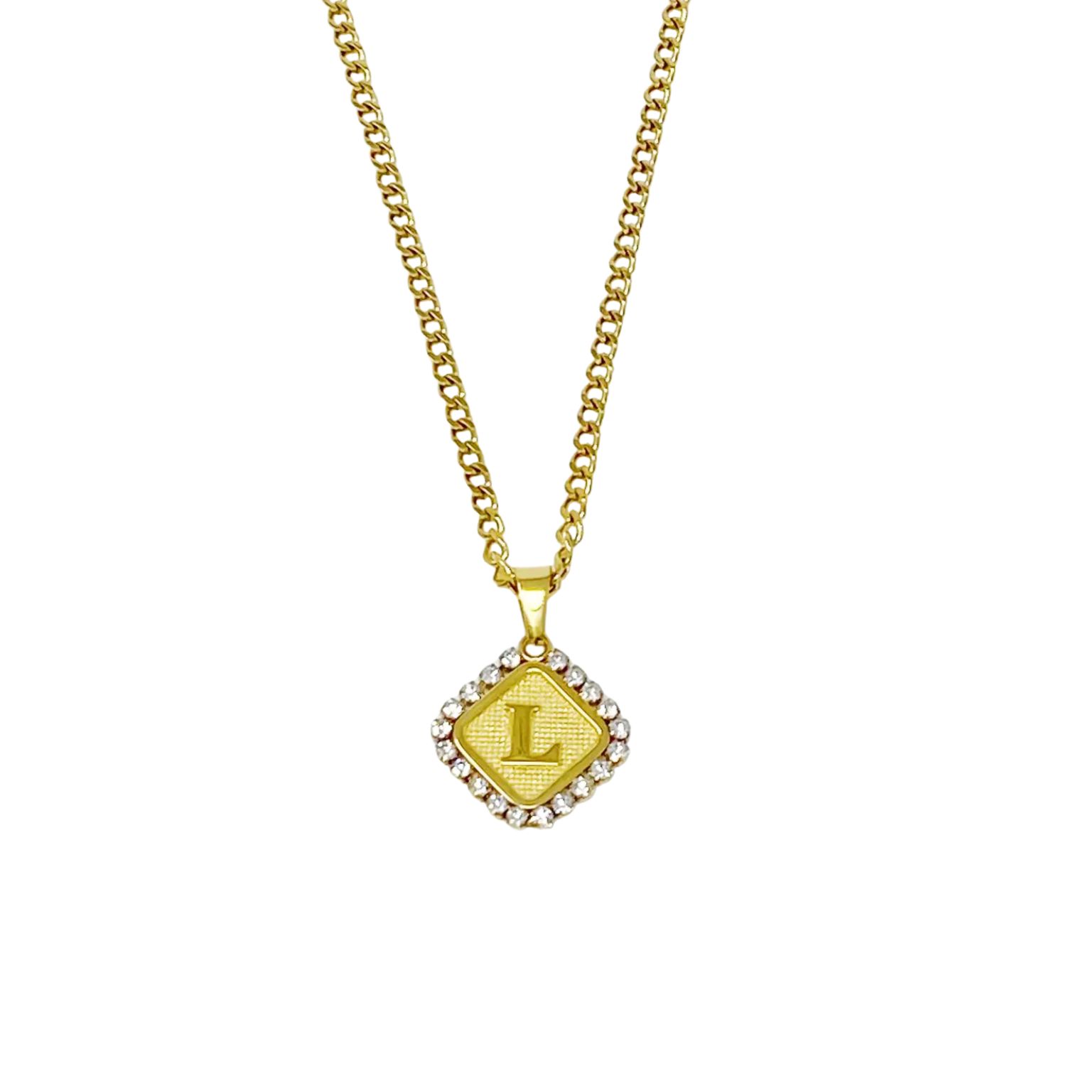 Aztec Delight Initial Necklace - L