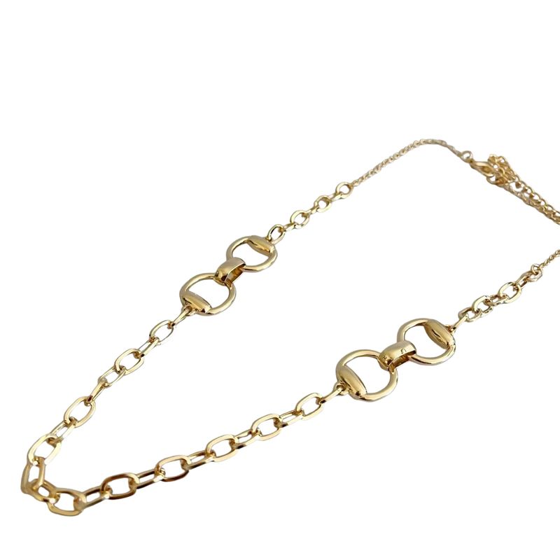 Double Equestrian Chain Necklace