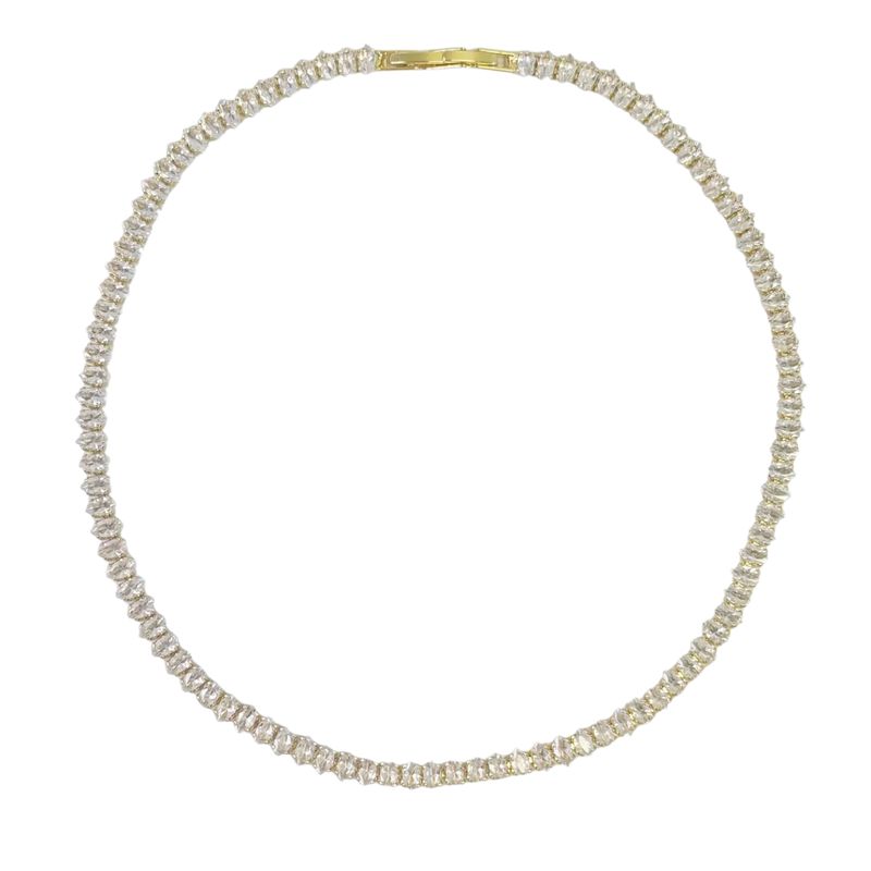 Marquise Cut Sparkle Tennis Necklace