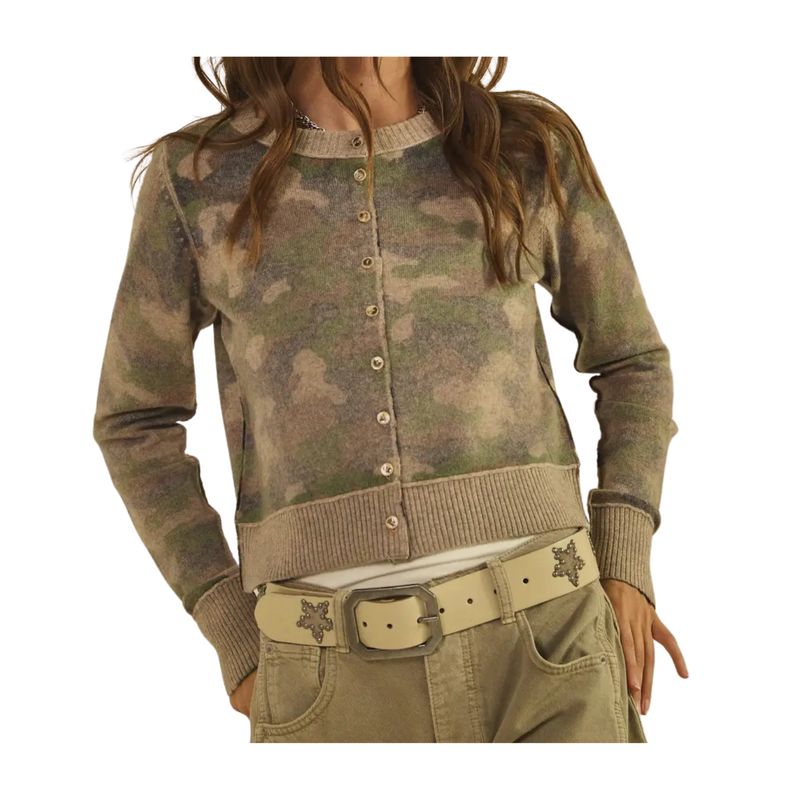 Camo Out Stitches Cardigan