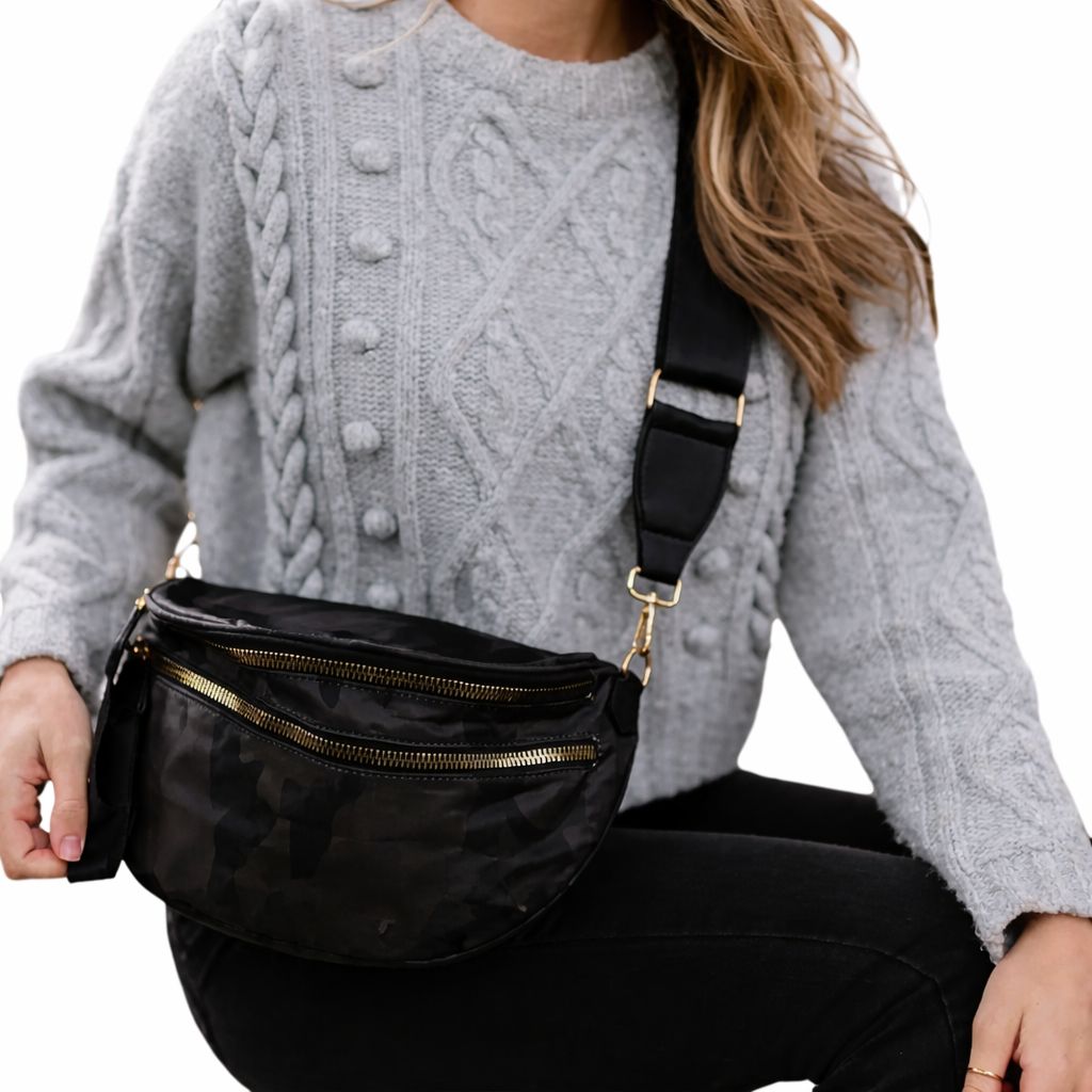 Farah Fanny Bum Bag - Black Camo