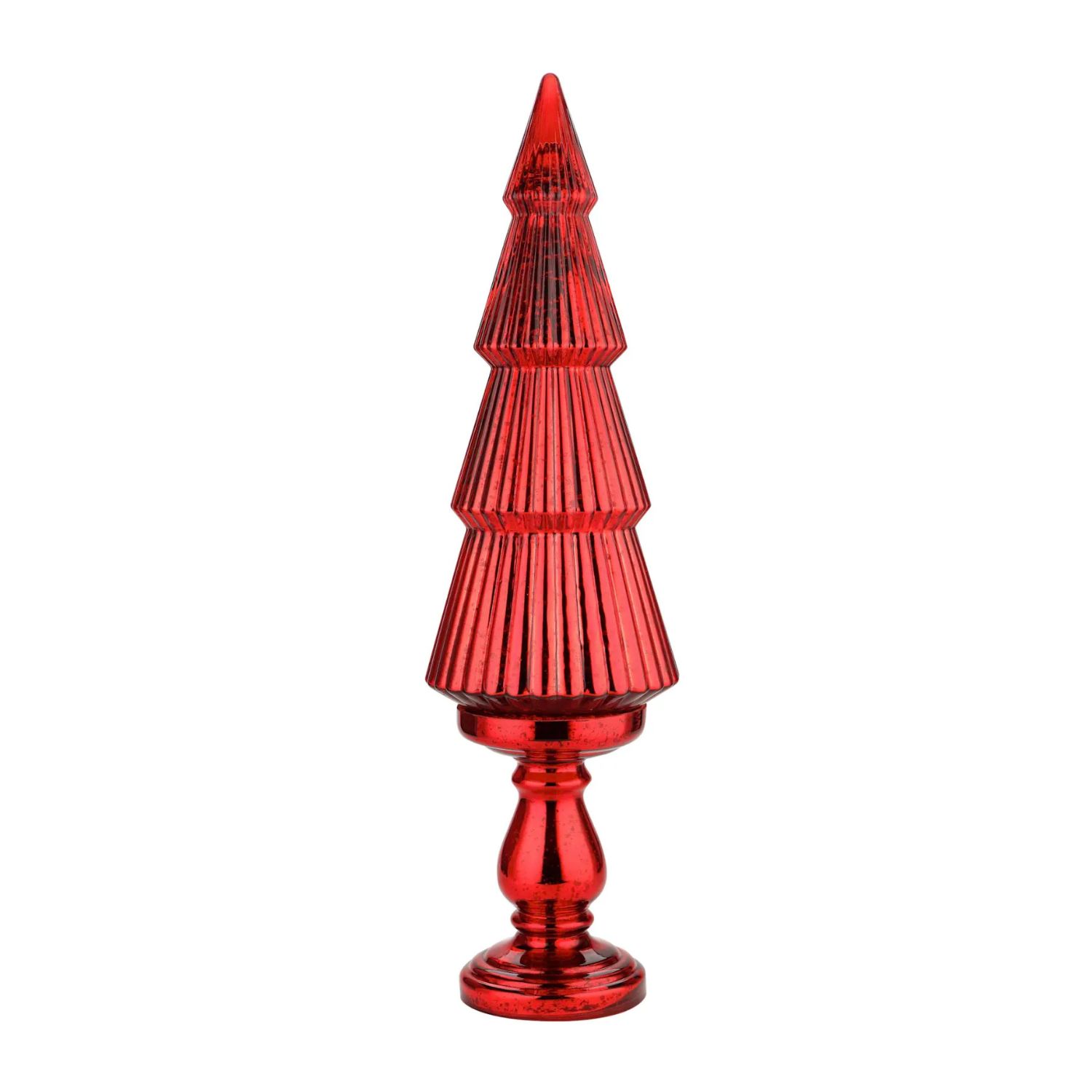 30 Inch Mercury Glass Christmas Tree on Pedestal