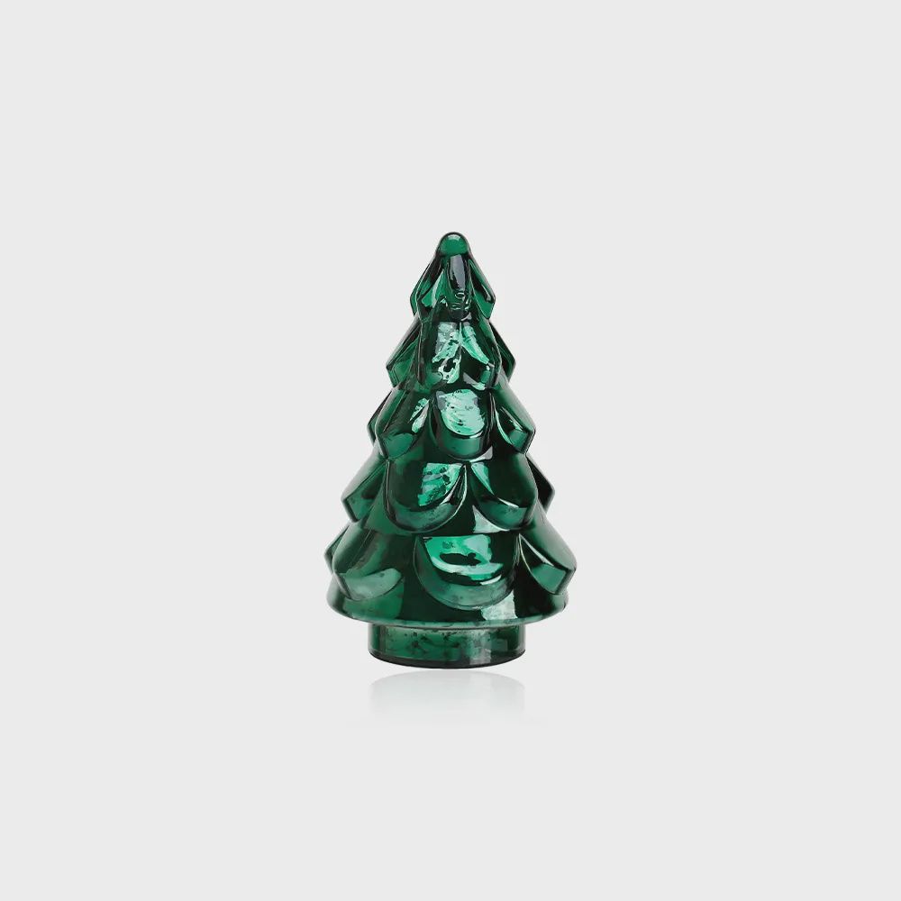 10.6 Inch Green Glass Christmas Tree