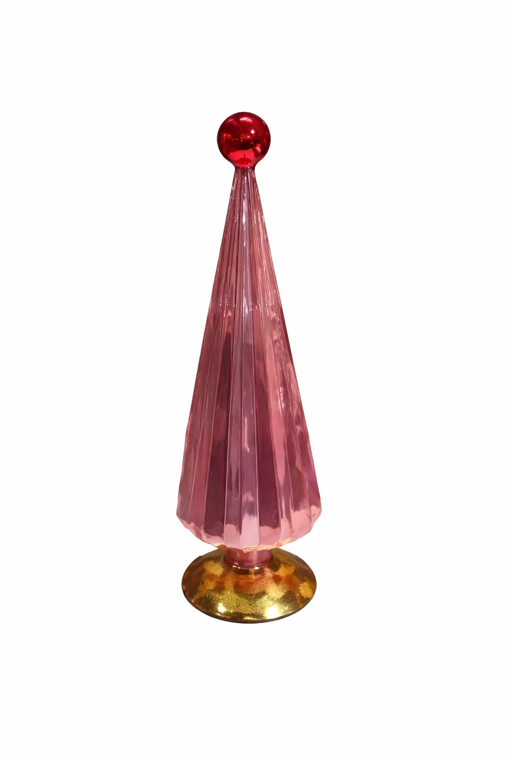 Pink Glass Christmas Tree – 15.5"