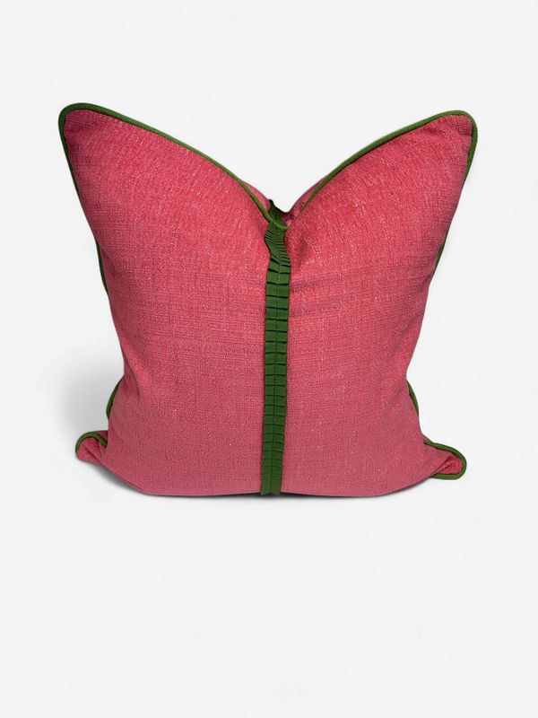 20 x 20 Pink w/ Green Stripe Pillow
