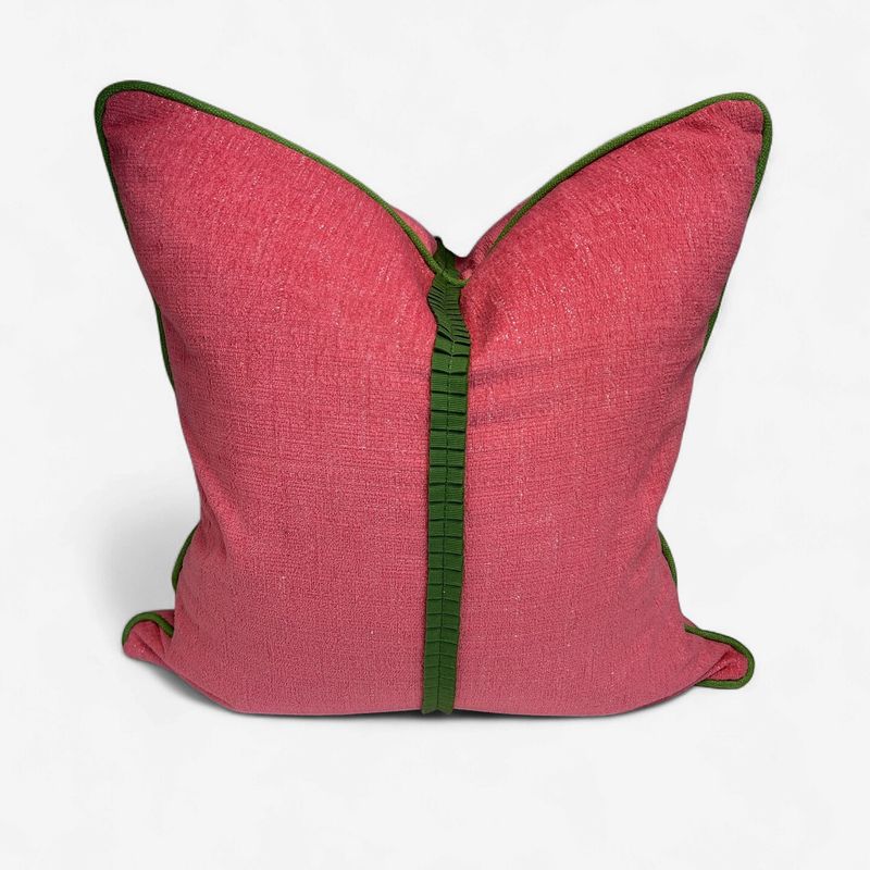 20 x 20 Pink w/ Green Stripe Pillow
