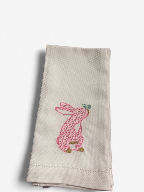 Bunny with Butterfly Huck Towel