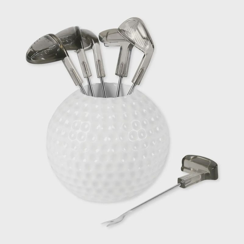 7-Piece Golf Cocktail Pick Set