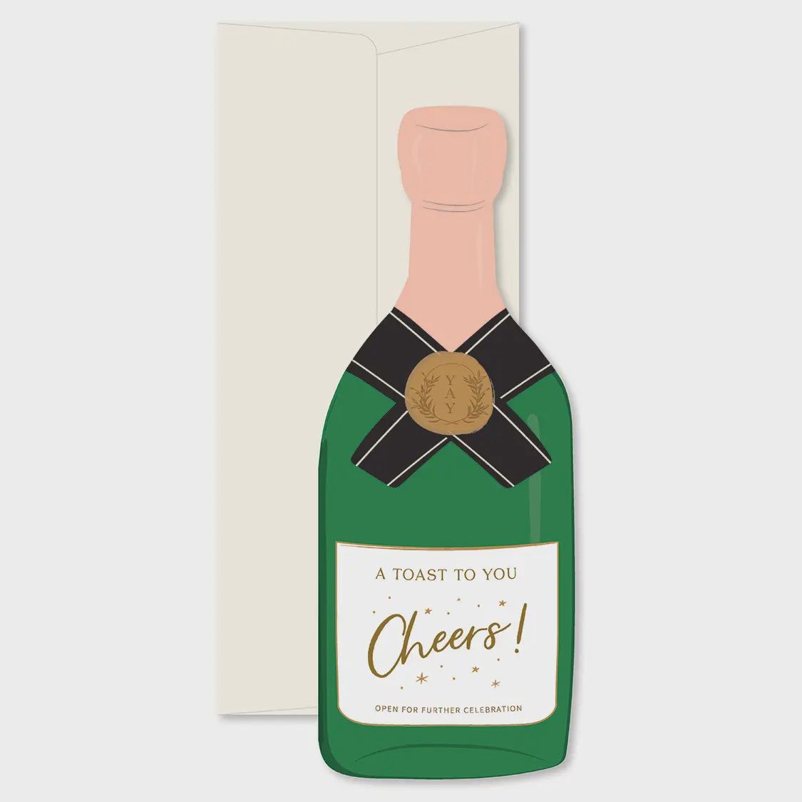 A Toast To You Champagne Congratulations Greeting Card