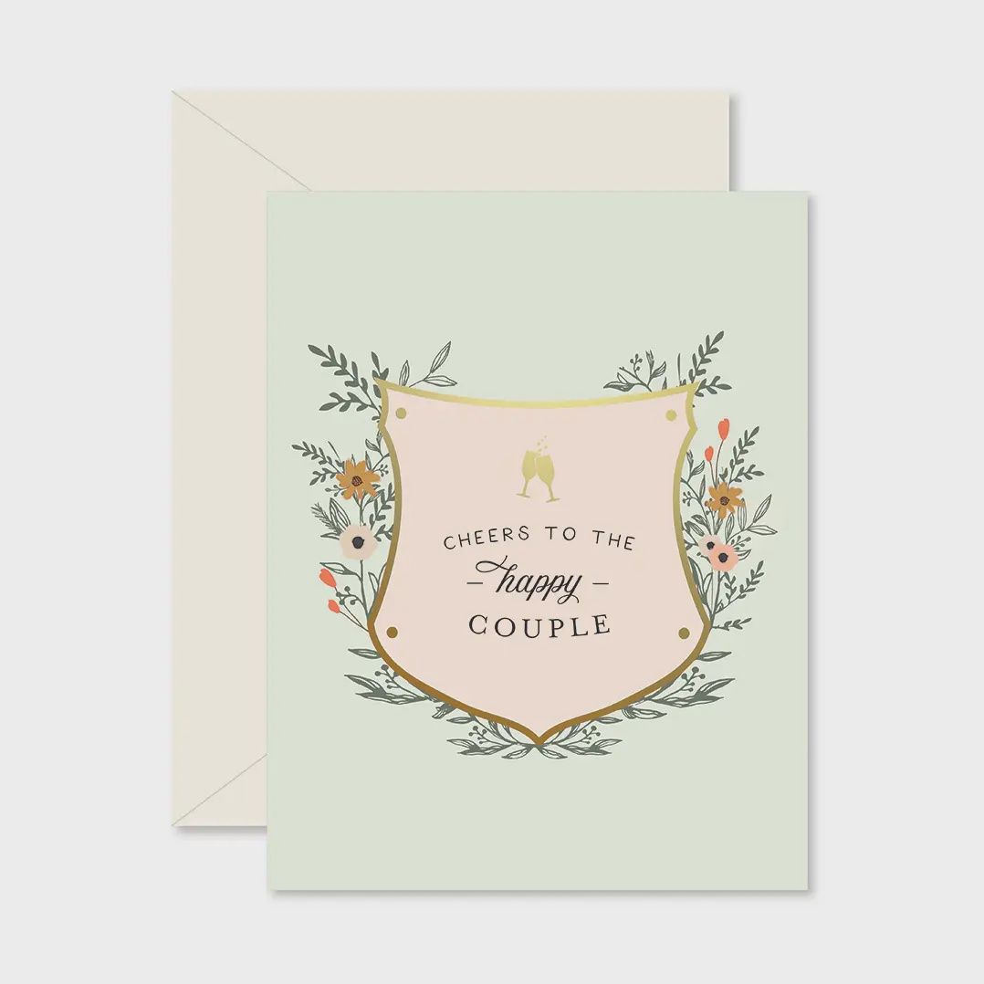 Cheers To the Happy Couple Wedding Greeting Card