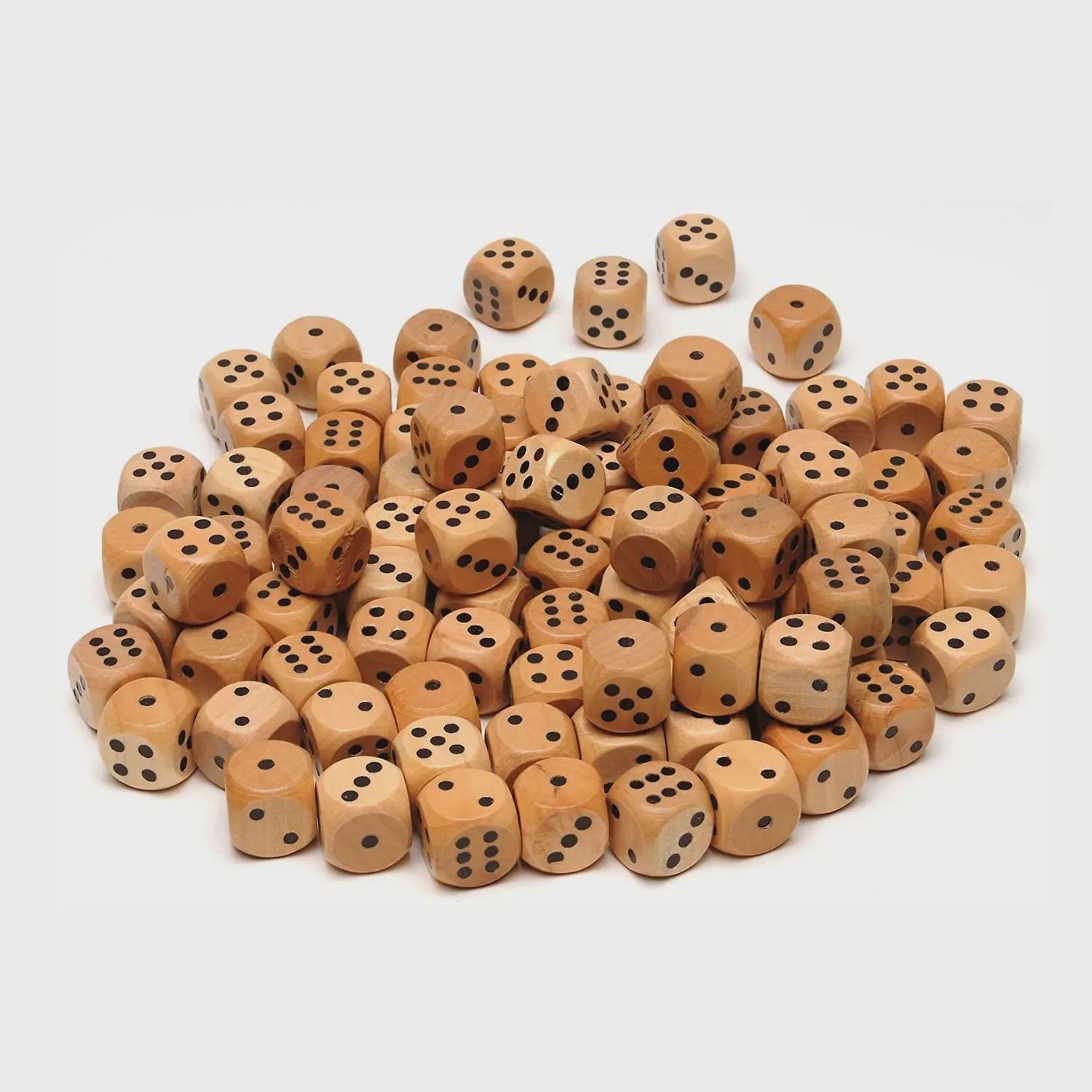Wooden Dice - 100 Bulk Pack