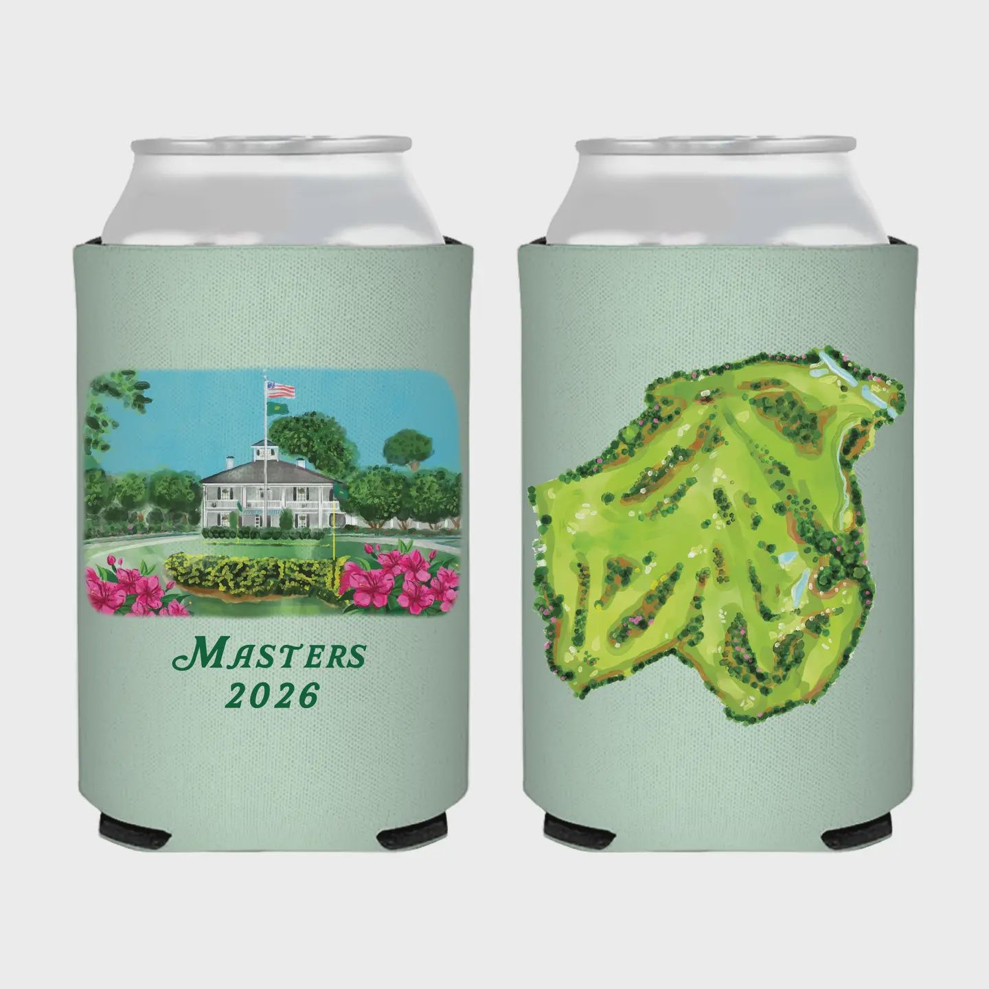 Masters Club House and Map Can Cooler- Masters